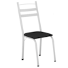 Cadeira Tubular America 061 Branco Assento Preto ARTEF