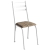 Cadeira Tubular America 061 Branco Assento Rattan ARTEF