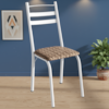 Cadeira Tubular America 061 Branco Assento Rattan ARTEF