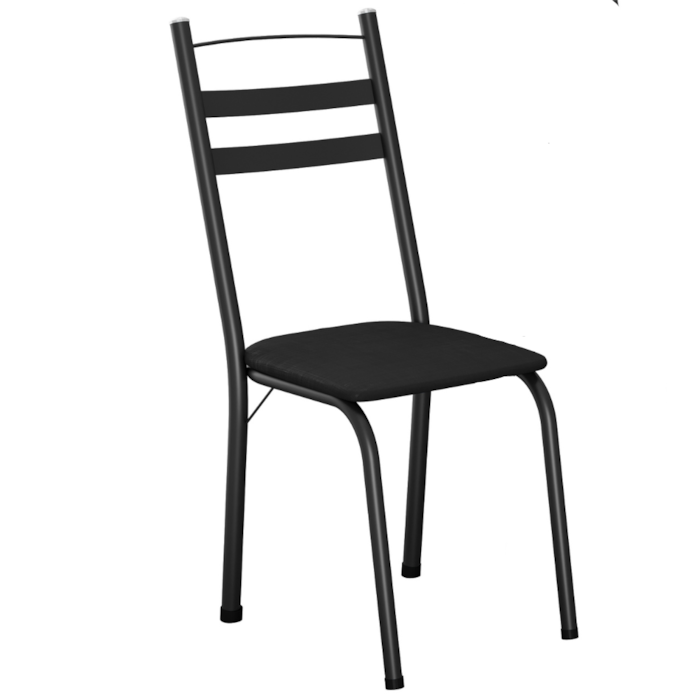 Cadeira Tubular America 061 Preto Assento Preto ARTEF