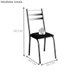 Cadeira Tubular America 061 Preto Assento Preto ARTEF