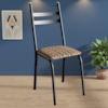 Cadeira Tubular America 061 Preto Assento Rattan ARTEF