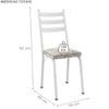 Cadeira Tubular Europa 118 Branco Assento Madeira Cedro ARTEF