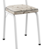 Cadeira Tubular Europa 118 Branco Assento Madeira Cedro ARTEF