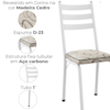 Cadeira Tubular Europa 118 Branco Assento Madeira Cedro ARTEF