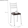 Cadeira Tubular Europa 118 Branco Assento Madeira Imbuia ARTEF
