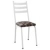 Cadeira Tubular Europa 118 Branco Assento Mosaico Palha ARTEF