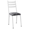 Cadeira Tubular Europa 118 Branco Assento Mosaico Silver ARTEF