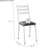 Cadeira Tubular Europa 118 Branco Assento Mosaico Silver ARTEF