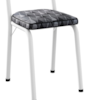Cadeira Tubular Europa 118 Branco Assento Mosaico Silver ARTEF