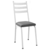 Cadeira Tubular Europa 118 Branco Assento Platina ARTEF