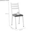 Cadeira Tubular Europa 118 Branco Assento Platina ARTEF