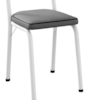 Cadeira Tubular Europa 118 Branco Assento Platina ARTEF