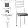 Cadeira Tubular Europa 118 Branco Assento Platina ARTEF