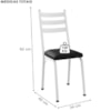 Cadeira Tubular Europa 118 Branco Assento Preto ARTEF