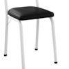 Cadeira Tubular Europa 118 Branco Assento Preto ARTEF