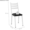 Cadeira Tubular Europa 118 Branco Assento Preto Brilhante ARTEF