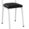 Cadeira Tubular Europa 118 Branco Assento Preto Brilhante ARTEF