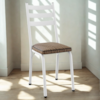 Cadeira Tubular Europa 118 Branco Assento Rattan ARTEF