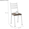 Cadeira Tubular Europa 118 Branco Assento Rattan ARTEF