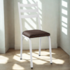 Cadeira Tubular Europa 118 Branco Assento Tecelão Cacau ARTEF