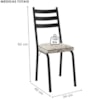 Cadeira Tubular Europa 118 Preto Assento Madeira Cedro ARTEF