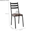 Cadeira Tubular Europa 118 Preto Assento Mosaico Palha ARTEF