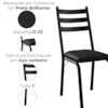 Cadeira Tubular Europa 118  Preto Assento Preto Brilhante ARTEF