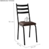 Cadeira Tubular Europa 118 Preto Assento Tecelão Cacau ARTEF