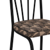 Cadeira Tubular Europa 121 Preto Assento Mosaico Palha ARTEF