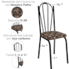 Cadeira Tubular Europa 121 Preto Assento Mosaico Palha ARTEF