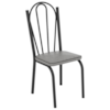 Cadeira Tubular Europa 121 Preto Assento Platina ARTEF