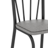 Cadeira Tubular Europa 121 Preto Assento Platina ARTEF