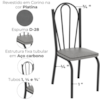 Cadeira Tubular Europa 121 Preto Assento Platina ARTEF