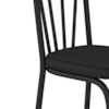 Cadeira Tubular Europa 121 Preto Assento Preto ARTEF