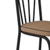 Cadeira Tubular Europa 121 Preto Assento Rattan ARTEF