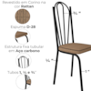 Cadeira Tubular Europa 121 Preto Assento Rattan ARTEF