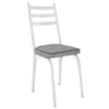 Cadeira Tubular Europa 141 Branco Assento Grafiato ARTEF