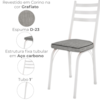 Cadeira Tubular Europa 141 Branco Assento Grafiato ARTEF