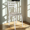 Cadeira Tubular Europa 141 Branco Assento Madeira Cedro ARTEF