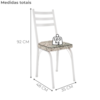 Cadeira Tubular Europa 141 Branco Assento Madeira Cedro ARTEF