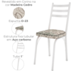 Cadeira Tubular Europa 141 Branco Assento Madeira Cedro ARTEF