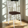 Cadeira Tubular Europa 141 Branco Assento Madeira Imbuia ARTEF