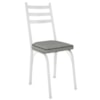 Cadeira Tubular Europa 141 Branco Assento Platina ARTEF