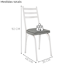 Cadeira Tubular Europa 141 Branco Assento Platina ARTEF