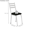 Cadeira Tubular Europa 141 Branco Assento Preto ARTEF