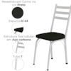 Cadeira Tubular Europa 141 Branco Assento Preto ARTEF