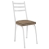Cadeira Tubular Europa 141 Branco Assento Rattan ARTEF