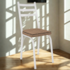 Cadeira Tubular Europa 141 Branco Assento Rattan ARTEF