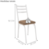 Cadeira Tubular Europa 141 Branco Assento Rattan ARTEF